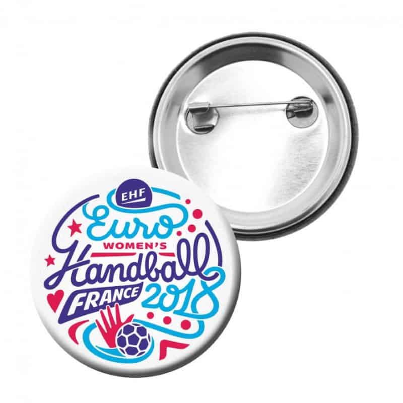 Badge Logo Euro Handball Blanc